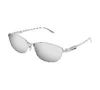 Balenciaga BB0357SA 002 Unisex Sunglasses Metal Silver Silver Squared