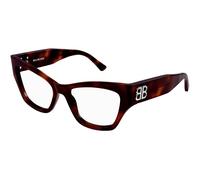Balenciaga BB0362O 004 Woman Optical frames Acetate Havana Transparent Cat Eye