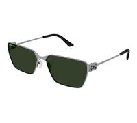 Balenciaga BB0374SK 002 Unisex Sunglasses Metal Ruthenium Green Squared