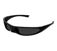 Balenciaga BB0383S 001 Unisex Sunglasses Bio-inject Black Grey Round