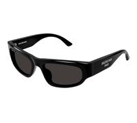 Balenciaga BB0388S 001 Unisex Sunglasses Acetate Black Grey Squared