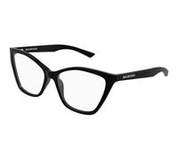 Balenciaga BB0405O 001 Woman Optical frames Acetate Black Transparent Butterfly