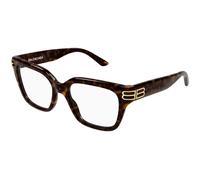 Balenciaga BB0437O 007 Woman Optical frames Acetate Havana Transparent Squared