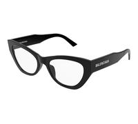 Balenciaga BB0449O 001 Woman Optical frames Acetate Black Transparent Cat Eye