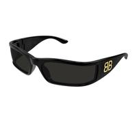 Balenciaga BB0458S 001 Unisex Sunglasses Acetate Black Grey Mask