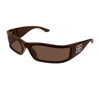 Balenciaga BB0458S 004 Unisex Sunglasses Acetate Brown Brown Mask