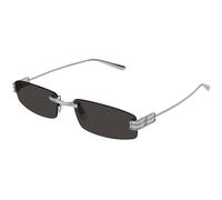 Balenciaga BB0488S 001 Man Sunglasses Metal Ruthenium Grey Squared