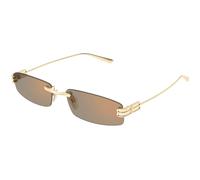 Balenciaga BB0488S 003 Man Sunglasses Metal Gold Pink Squared