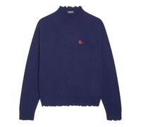 Balenciaga Double B Highneck Wool Knit Sweater 'Blue' 682010T16274011 M