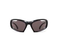 Balenciaga Eyewear Uni Dynamo Wrap oval-frame sunglasses - Black One Size