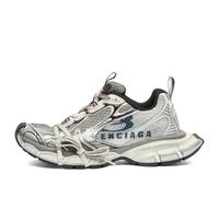 Balenciaga Men's 3XL Split Logo Sneaker White/Navy/Grey