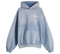 Balenciaga Men's Campaign Medium Fit Hoodie Faded Blue/White/Red