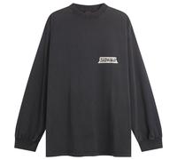 Balenciaga Men's Masking Tape Jersey Oversized Long Sleeve Top Faded Washed Black XL