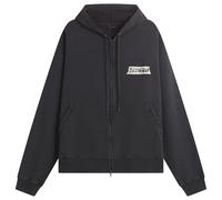 Balenciaga Men's Masking Tape Jersey Zip Up Faded Washed Black