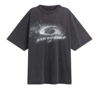 Balenciaga Men's Washed Crayon Logo Fit T-Shirt Washed Black/White