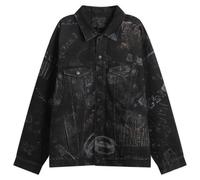 Balenciaga Men's Washed Crayon Oversized Jacket Black Fade Out Medium