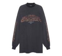 Balenciaga Offshore Long Sleeve T-shirt Oversized 'Black Faded' 739027TPVM81568 XXS