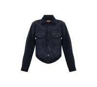 Balenciaga Preloved Denim Jacket With Pockets In Blue Blue