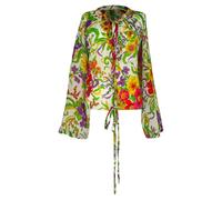 Balenciaga Preloved Floral-Print Blouse In Multicolor Silk Multi