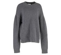 Balenciaga Women's Preloved Knitted Crewneck Sweater in Grey Wool | Size: 46