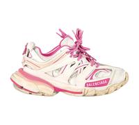 Balenciaga Women's Preloved Track Sneakers in Pink & White Polyurethane | Size: 3