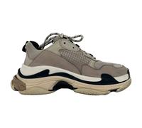Balenciaga Women's Preloved Triple S Sneakers in Khaki Suede | Size: 7