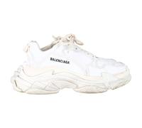 Balenciaga Preloved Triple S Sneakers In White Polyester In Ecru Ecru 7