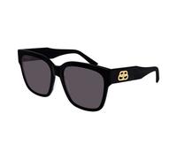 Balenciaga Woman BB0056S 001 Sunglasses Acetate Black Grey Squared Normal