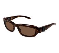 Balenciaga Unisex Balenciaga BB0409S 002 Sunglasses Acetate Havana Brown Squared