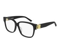 Balenciaga Woman Balenciaga BB0104O 001 Optical frames Acetate Black Transparent Squared