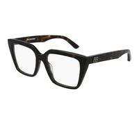 Balenciaga Woman Balenciaga BB0130O 005 Optical frames Acetate Havana Transparent Squared