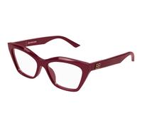 Balenciaga Woman Balenciaga BB0342O 010 Optical frames Acetate Red Transparent Cat Eye