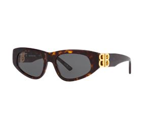 Balenciaga Woman Sunglass BB0095S - Frame color: Brown, Lens color: Green