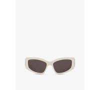 Balenciaga Womens Balenciaga B0321S Rectangle-Frame Acetate Sunglasses White