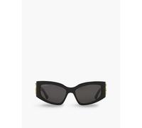Balenciaga Womens Black Bb0321s Cat Eye-frame Acetate Sunglasses