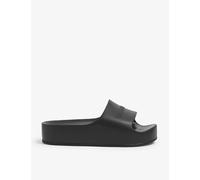 Balenciaga Womens Black Mono Platform Rubber Pool Slides Eur 41 / 8 Uk Women