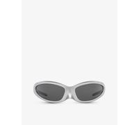 Balenciaga Womens Blue/black 6e000284 Bb0251s Rectangle-frame Acetate Sunglasses