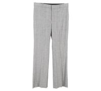 Balenciaga Women's Preloved Checked Wide-Leg Trousers in Grey Wool | Size: 40