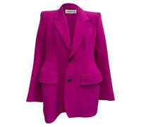 Balenciaga Women's Preloved Hourglass Single-Breasted Blazer in Pink Wool in Rose | Size: 38