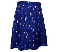 Balenciaga Women's Preloved Printed Midi A-Line Skirt in Blue Silk | Size: 40