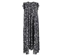 Balenciaga Women's Preloved Printed Midi Length Tent Dress in Black Silk | Size: 36