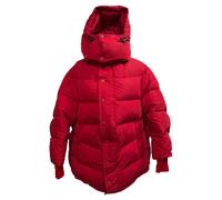 Balenciaga Women's Preloved Puffer Coat in Red Polyester | Size: 36