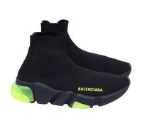 Balenciaga Women's Preloved Speed Clear Sole Trainer Shoes in Black Polyester | Size: 4