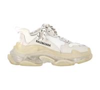 Balenciaga Women's Preloved Triple S Clear Sole Sneakers in White Polyester | Size: 2