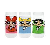 BALENZIA We Bare Bear Cartoon Network Low Cut Socks for Women Made of 100% Combed Cotton and Spandex (Pack of 3) (Multi-Colour), Pink, Blue, Green, One Size