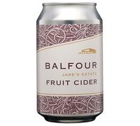 Balfour Fruit Cider Lightly Sparkling English Craft Cider, Winemaker-Crafted in Kent, 12 x 330ml Cans Case, 4% ABV, Strawberry & Blackcurrant Notes, Serve Chilled for Picnics & Gifts