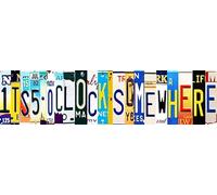 Balgardekor Metal Tin Yard Sign It's 5 O Clock Somewhere Bathroom Living Room Office Signs Indoor Bathroom Decor Garden Outdoor Decorations Gifts Wall 4 X16 inch (5 o clock Mix 4×16)