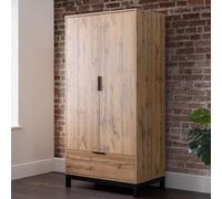 Bali - 1 Drawer Combination Wardrobe - Oak - Wooden - Happy Beds