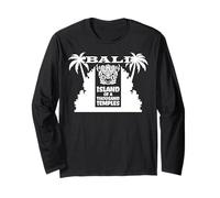 Bali Barong Mask Island of a Thousand Temples Gate Souvenir Long Sleeve T-Shirt