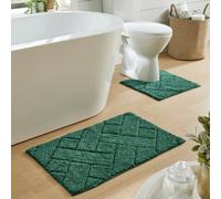 Bali Bath Mat & Pedestal Set In Emerald Green
